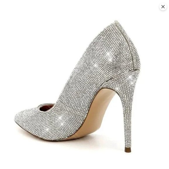 NWT Sparkling Bling Crystal Rhinestones Steve Madden Daisie Pump & Purse… - Picture 4 of 9